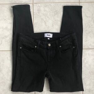Paige Verdugo Ankle Zip Black Jeans